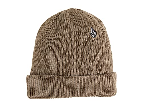 Volcom Men's Sweep Roll Over Skullfit Lined Beanie, Dark Teak, One Size