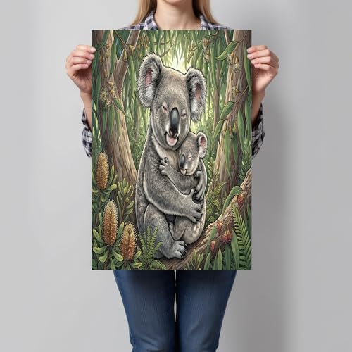 Tableau koala mère grand format pour raviver un mur vide