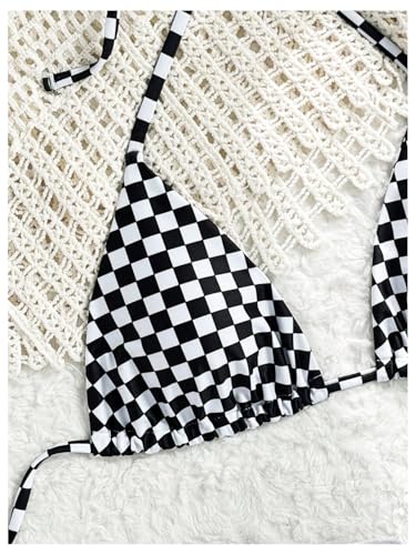 Bikini Triangle à Carreaux Idéal pour Vos Journées Plage et Bronzage Optimisé - 3