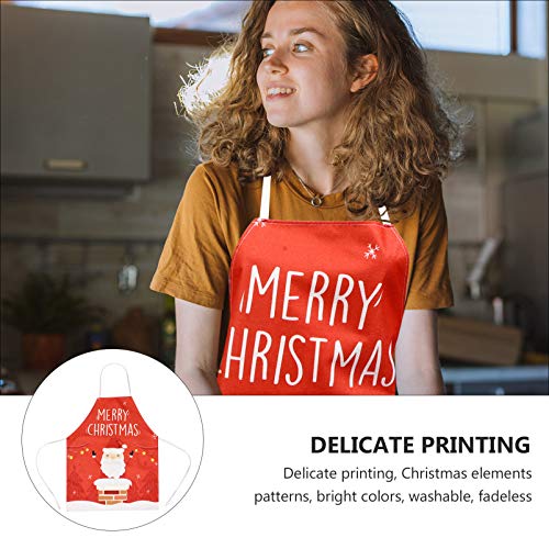 Cabilock Feliz Natal Aventais Adulto Ajustável Cozinha Avental de Cozinha para Festa de Natal Chef C