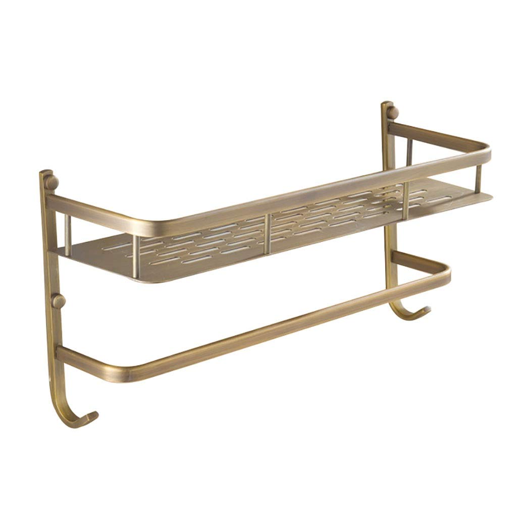 Todos los estantes de Cobre Bastidores, Doble Capa de Baño Bastidores, montado en la Pared de Almacenamiento, Ducha Organizador del almacenaje, Ducha Plataforma Ser, Cuarto de baño Toalla Rack