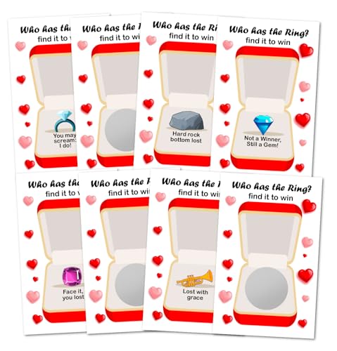 Who Has The Ring? Wedding or Bridal Shower Scratch Off Game, 40 P...