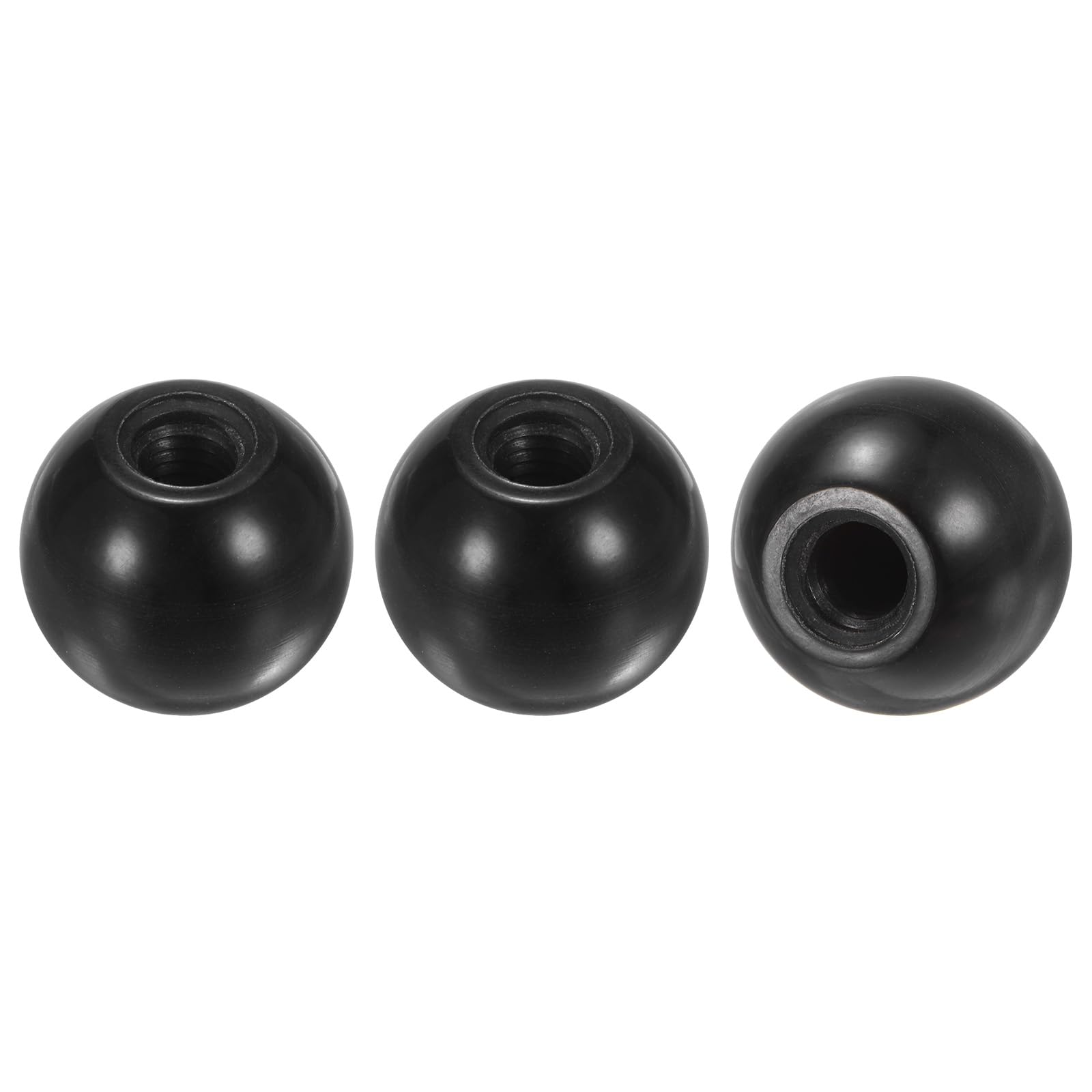 M METERXITY 3-Pack Threaded Ball Knobs, M8 Female Thread 25mm Dia. Thermoset Ball Knob for Lathe/Machine/Lawn Mowers