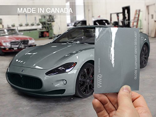 Vvivid+ Gloss Elephant Grey Nardo Gray Vinyl Car Wrap Film (1Ft X 5Ft) #TOP1