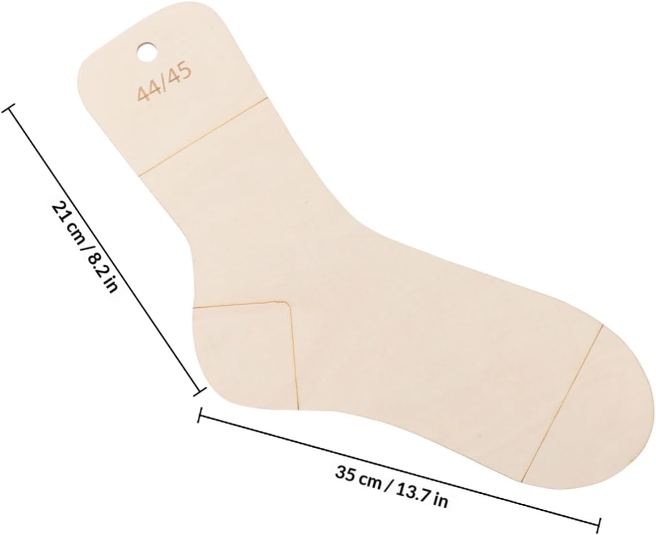 Wood Sock Knitting Forms for Beginners and Experts, 5pcs Beige
