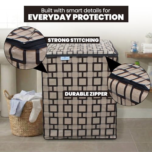 Image of DREAM CARE Waterproof & Dustproof Washing Machine Cover Top Load & Semi Automatic Suitable for 7 kg, 7.2 kg, 7.5 kg (83 x 95 x 51 cms)