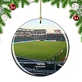 Weekino Carson StubHub Center California USA Christmas Xmas Tree Ornamentation Hanging Pendant City Travel Souvenir Double Sided Porcelain 2.85 Inch
