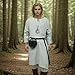 Viking Tunic for men | Perfect tunic for gift for Cosplay, Costume, Reenactment Renaissance Medieval Costume Set LARPing SCA (Natural, XL/XXL)