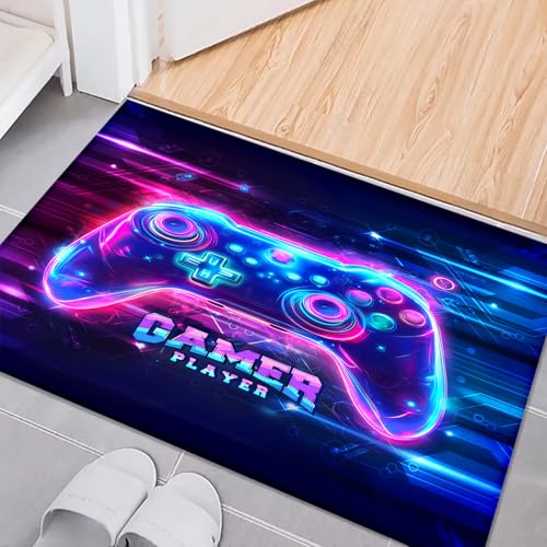 HOSIMA Gamecontroller-Teppich, weiche Bodenmatte, Gamecontroller-Schlafzimmer, rutschfeste Bodenmatte, kurzflorig, Flauschige Bodenmatte, waschbar (Gamepad 150 x 200)