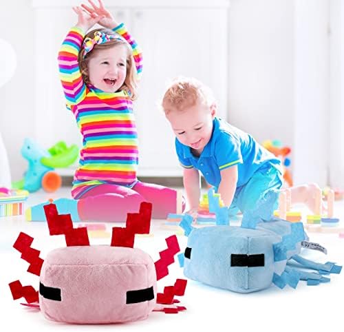 Vista 6 de Axolot Plush Plush Stuffed Toy Soft Throw Pillow Decor for Video Game Fans, Perfect for Kids Birthday Party, Halloween, Christmas, Games, Kids