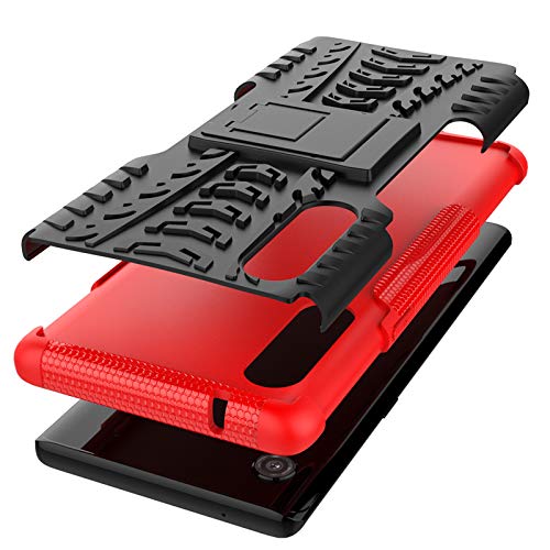 Phone Case For Lg Velvet 5G/Lgvelvet Verizon G5 Uw T-Mobile 2020 With Tempered Glass Screen Protector Cover And Stand Kickstand Hard Rugged Hybrid Cell Accessories Lm G900Um 4G Tmobile Cases Black Red #TOP4