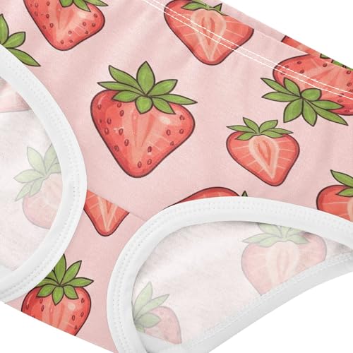 Cotton Toddler Underwear Floral Strawberries Pink Little Girl Panties Animal Briefs Underpants 2t4