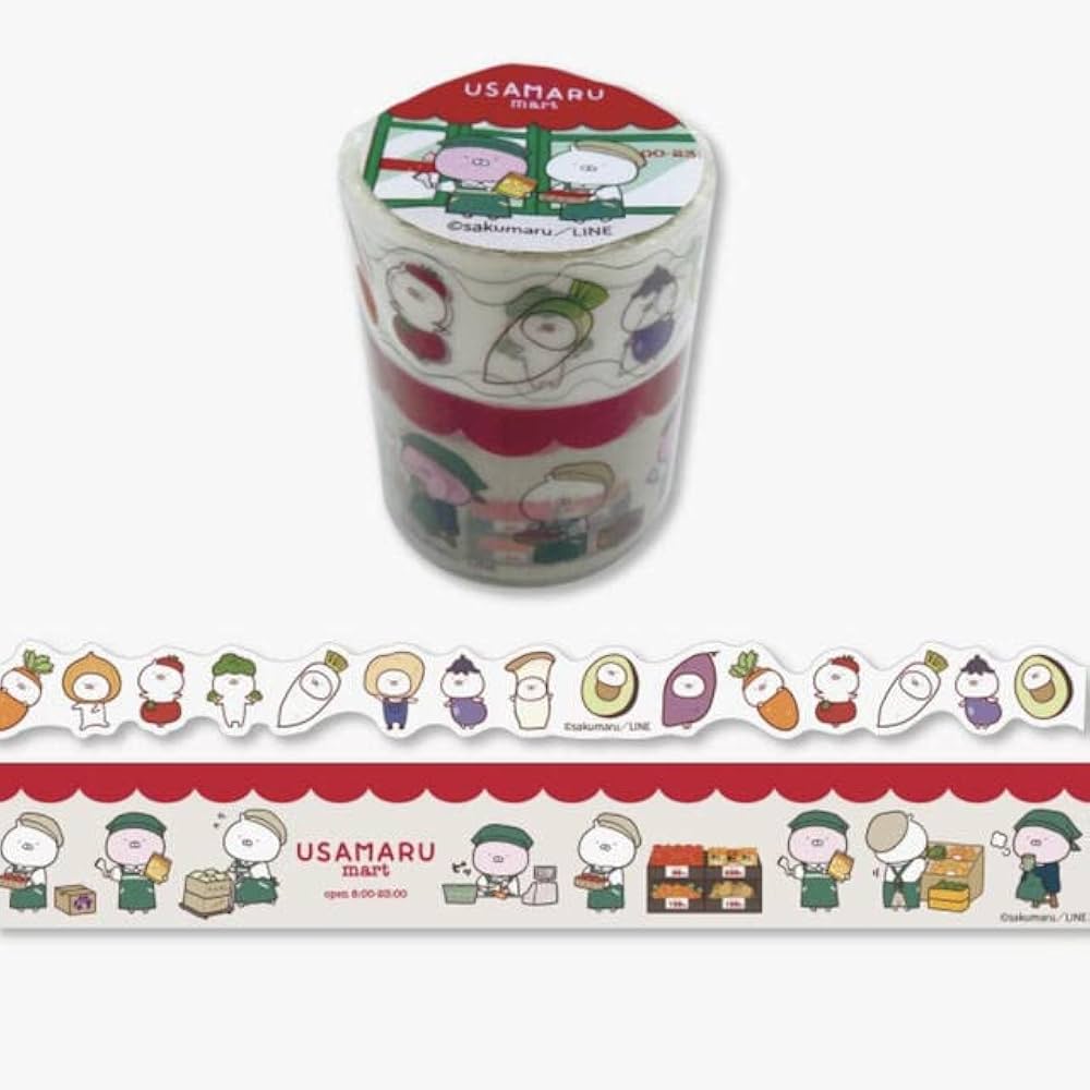 USAMARU メモ帳・ステッカー・マスキングテープセット　うさまる うさまる＿マスキングテープ2種セット - TOKYO ORORA
