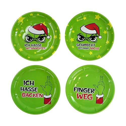 Muffel Festtagsmuffel 4er Set Gebäckteller & Dekoteller aus Metall |...