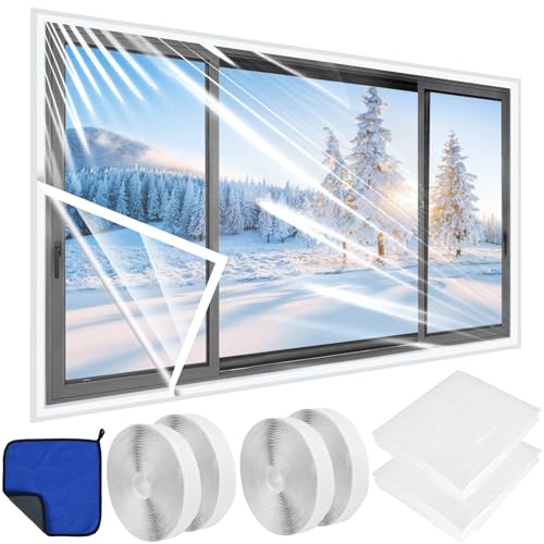 2Sets 47 x 63 Inch Winter Window Insulation Kit