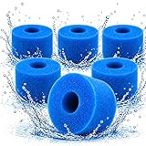 Horktrust Poolfilter Schwamm Typ S1, Waschbare Filterkartusche 108 x 40 x 73 mm (6er-Pack), Wiederverwendbarer Schaumstoff Filter Kompatibel mit Intex S1 / Whirlpool/Schwimmbecken