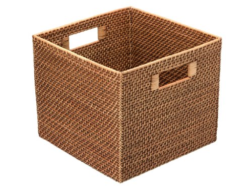 KOUBOO 1060036 Square Rattan Utility Basket, 13