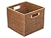 KOUBOO 1060036 Square Rattan Utility Basket, 13" x 11" x 13", Honey-Brown