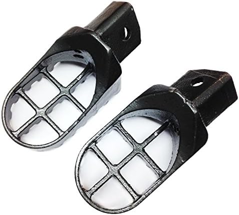 HTTMT MT216-003- Gunmetal Motocross MX Dirt Bike Racing Foot Pegs Compatible with BW80 DT50 PW50 PW80 RT100 RT180 TT225S TT225T TTR110 TTR90 TW200 WR200 250 500 XT225 250 350 YZ125 250