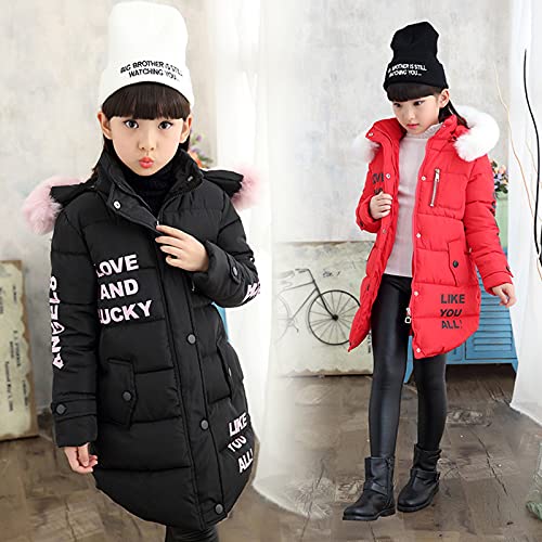 Boys Girls Winter Coat Insulated Long Parka Warm Hooded Puffer Jacket Toddler Heavyweight Ski Jacket With Fur Trim3