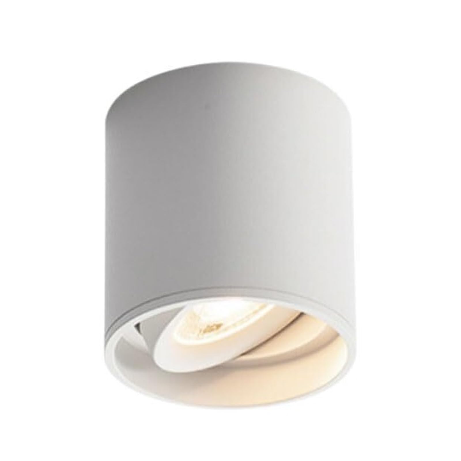 Cylinder Downlights Aluminum Creative Spot Light Adjustable Angle Ceiling Down Light Minimalist Ceiling Down Light Round Indoor Ceiling Spot Lamps For Museums Theater(White 7w+1 Pack,White light)