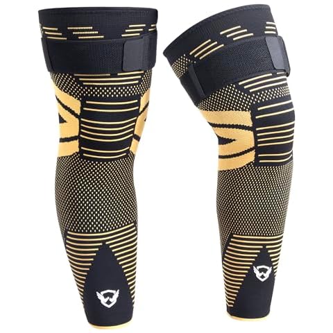Dr.Welland Leg Sleeves (PAIR) Copper Infused for Arthritis,Meniscus Tear, ACL, MCL, Joint Pain Relief - Thigh & Calf Support for Men & Women Cover