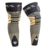 DRwelland Leg Sleeves (PAIR) Copper Infused for Arthritis,Meniscus Tear, ACL, MCL, Joint Pain Relief - Thigh & Calf Support