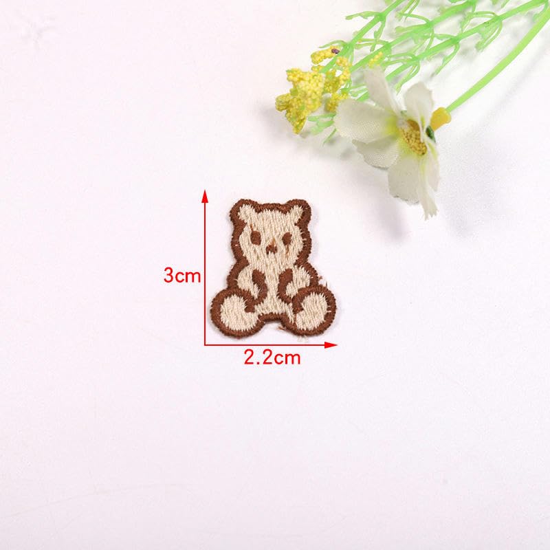 Parches de Bordado 30 Parches Bordados de 2-5 cm for Planchar, Apliques Chinos for Ropa, pequeños for Coser en Vaqueros y Chaquetas(Three Trees 3.5 * 2.5cm)