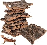 Beavorty 10pcs Artificial Bark Reptisoil Reptile Tree Bark Reptile Resting Terrace Fish Tank Decorations Small Lizards Platform Cork Amphipod Wood Spider Striped Bass