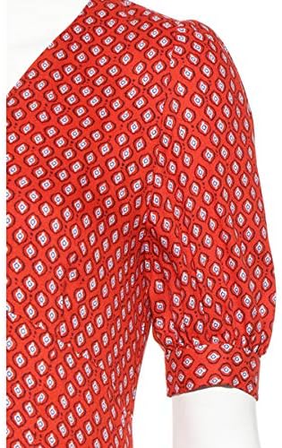 Amazon Co Jp スナイデル ワンピース パフスリーブプリントロングワンピース レディース Swfo Red 日本 1 日本サイズ9 号相当 服 ファッション小物