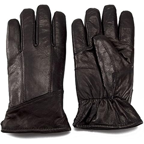 Nordvek Mens Leather Gloves - Sheepskin Lining # 302-100 - Black - XL Cover