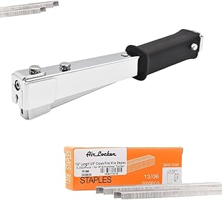 Air Locker A19-KIT Professional Hammer Tacker - Rapid 19 Style Kit - Includes R196 & R198 Staples (5000/Box)