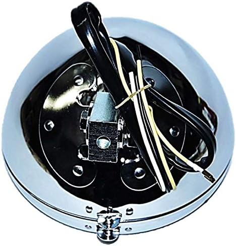 Octane Lighting 7" Motorcycle Headlight Chrome Housing Headlamp Light Bulb Bucket Fits: Harley