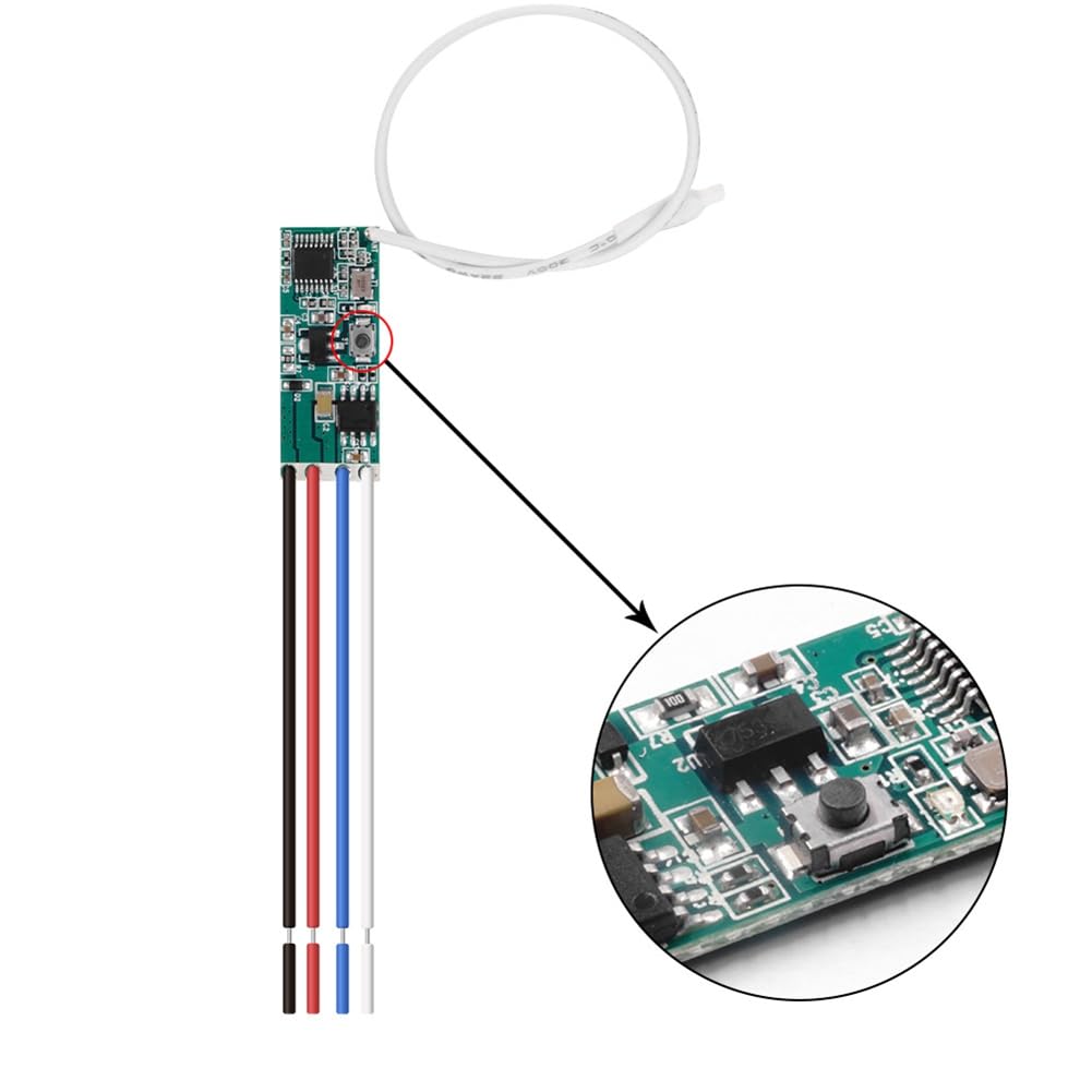 Kit de Télécommande de Moteur DC 12V avec Module Relais sans 433MHz et Émetteur pour Contrôler la Direction et L'Arrêt du Moteur