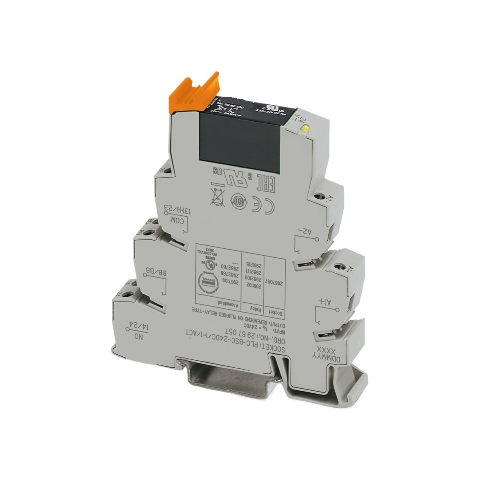 CJKXPZMH 10pcs PLC-OSC- 24DC/ 24DC/ 5/ACT 2982786 1NO | 24VDC | With lamp | 5A Relay module