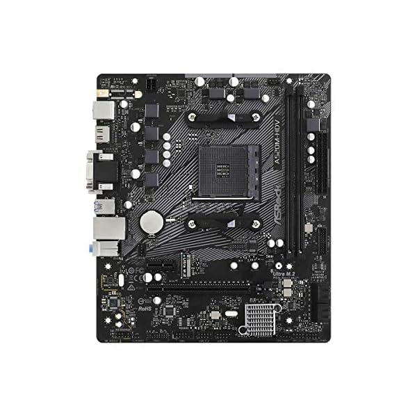 Placa Asrock A520M-HDV AMD AM4 2DDR4 HDMI PCIE3.0 SATA3 USB3.2 MATX - Image 3