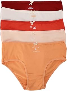 مجموعة سراويل داخلية بانتيهات ملونة للنساء من كارينا (عبوة من 5 قطع)