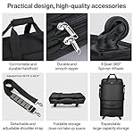 Hanke Suitcases with Wheels Expandable Foldable Luggage Bag Suitcase Collapsible Rolling Travel Bag Duffel Bag for Men Women Lightweight Suitcases without Telescoping Handle, Black - Image 4
