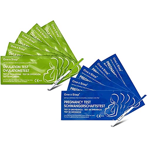 One Step 40 x Highly Sensitive Ovulation Strip Tests + 10 x Highly Sensitive Pregnancy Test Strips (Tests up to 6 Days Earlier)