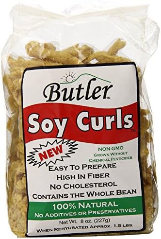 Butler Foods Soy Curls, 8 oz. Bags (Pack of 24)