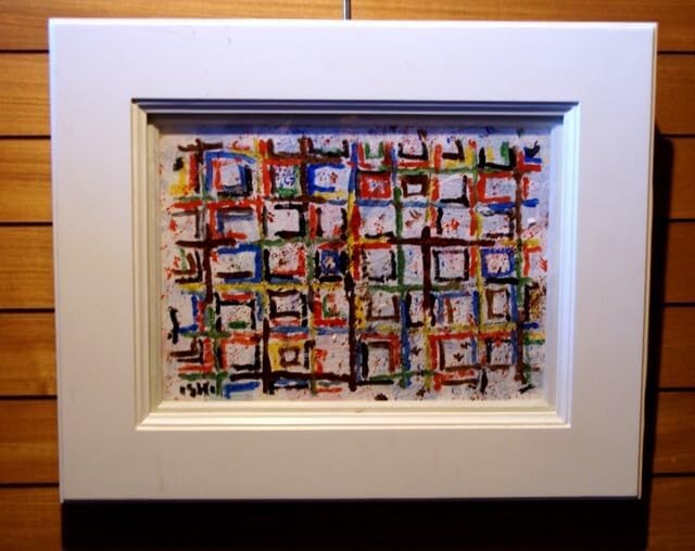 【更に値下げしました】抽象的な油彩画 フレーム付き 更に値下げしました】抽象的な油彩画 フレーム付き 抽象画 現代アート