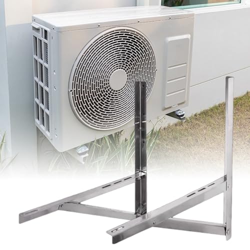 Klimaanlagenhalterung: aus klappbarem Edelstahl für Einheiten, Schwerlast- Wandregal | Split- AC- Rahmen ohne Leitungen für die Installation der Heizung-3