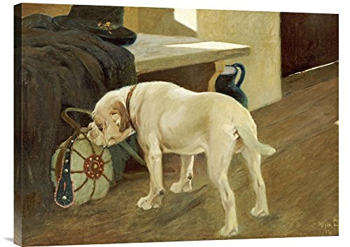 Global Gallery Budget GCS-266535-30-142 Arthur Heyer Study of A Bulldog Gallery Wrap Giclee on Canvas Wall Art Print