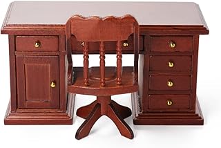 Odoria 1/12 Miniature Office Desk and Chair Dollhouse Furniture Accessories
