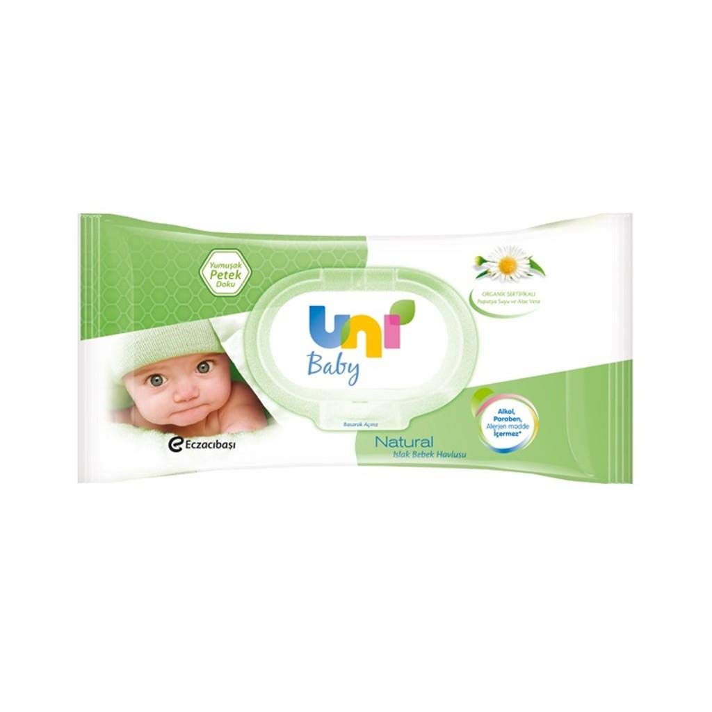 Uni Baby Natural Wet Wipes 56 Sheets (12 Packs Per Case)