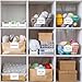 Chinco 80 Pcs Basket Label Clips Set Include 76 Removable Kitchen Clip Label Holder PVC Storage Bin with 4 Chalk Markers for Basket Kitchen Pantry Organization (White Clip, Black Pen)