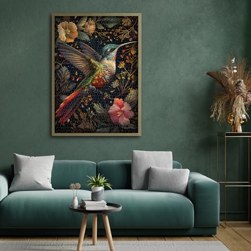 Rompecabezas Vintage Colibrí Naturaleza 18+ Anos miniatura 4