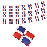 50 Ft Dominica Banner Flag String, 38 Pcs Dominican Small Mini Flags, 4th of July Independence Day, Patriotic Events, Sports, Bars Decorations, Decorations Supplies (Dominica)
