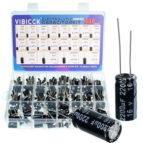 Condensateurs électrolytiques en lot de 350 pièces de 1uF à 2200uF pour réparations électroniques