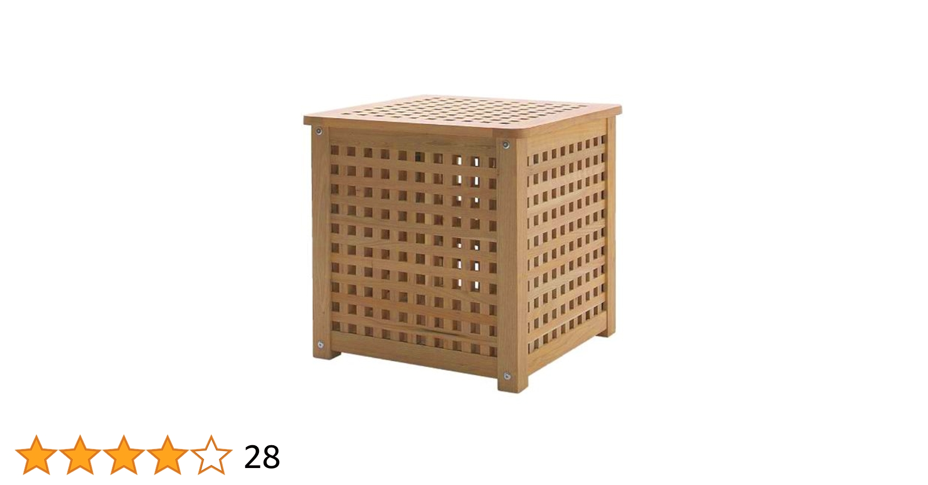 IKEA HOL 50×50×50 IKEA HOL Storage Side table, Acacia, 50x50 cm Practical